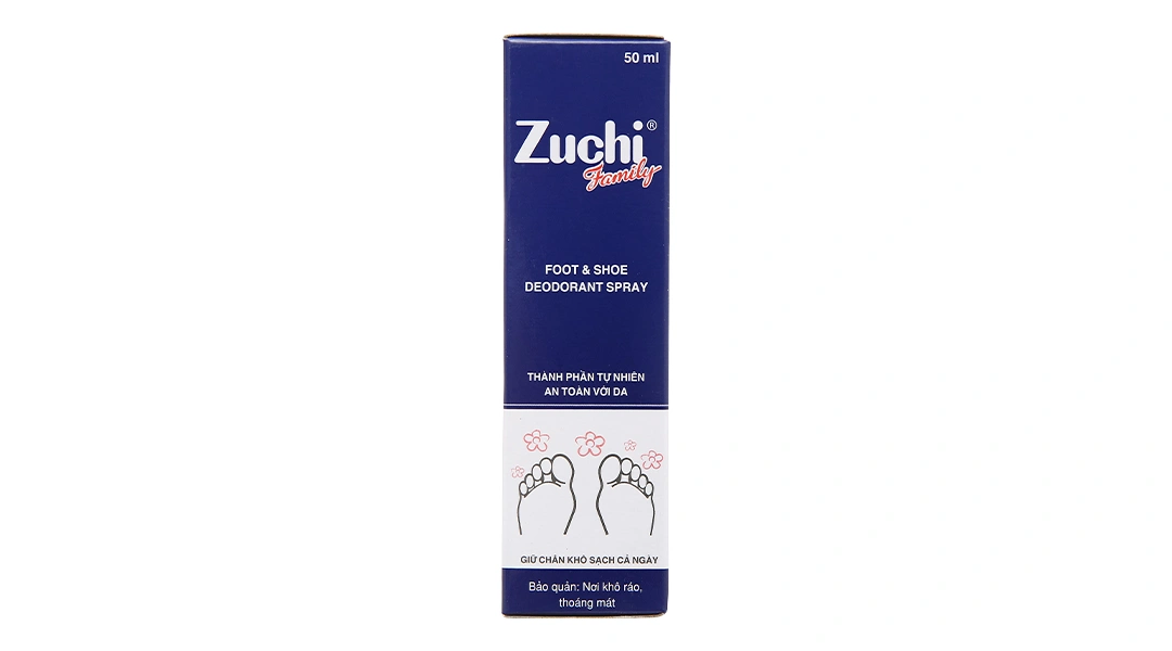 Xịt Zuchi Family khử mùi hôi chân và giày chai 50ml - 2